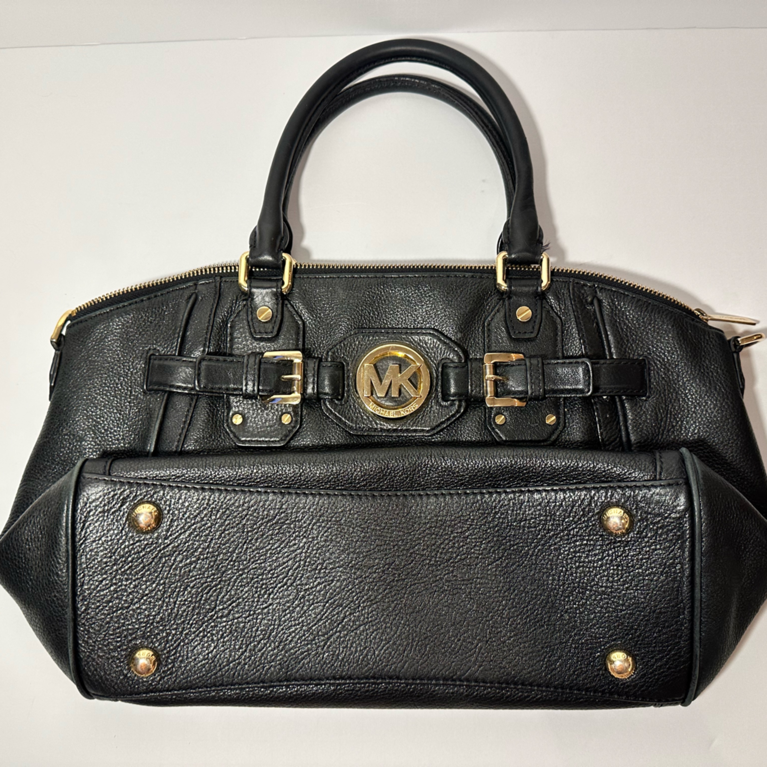 Vintage Michael Michael Kors Black Pebble Leather Shoulder Bag